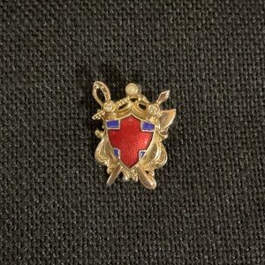 Elegant Gold and Red Pendant